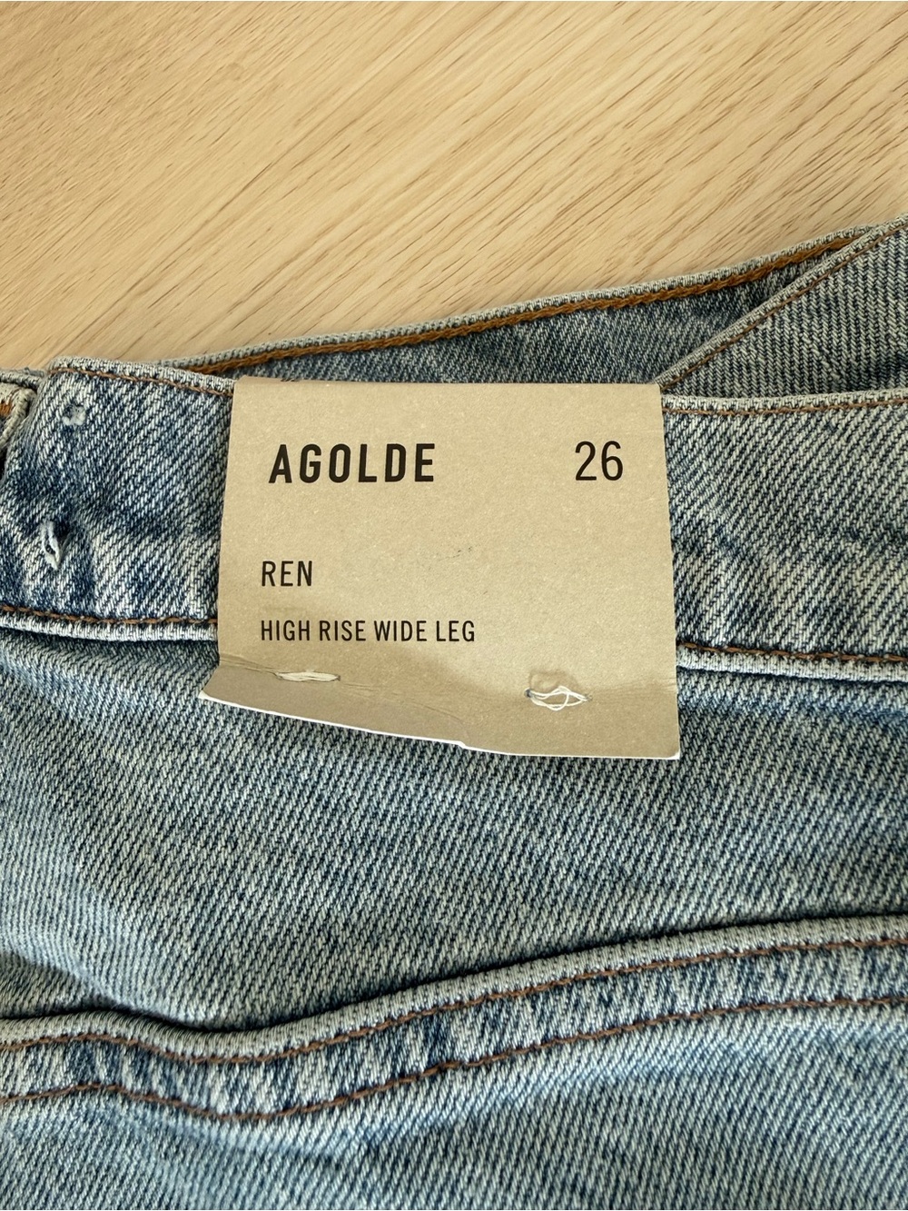 AGOLDE REN High Rise Wide Leg Jeans - Picture 3 of 4